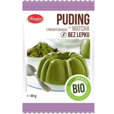 Budinca fara gluten, cu ceai verde matcha si aroma de ananas, ECO, 40 g - Amylon