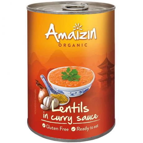 Linte in sos curry, ECO, 420 g, - Amaizin