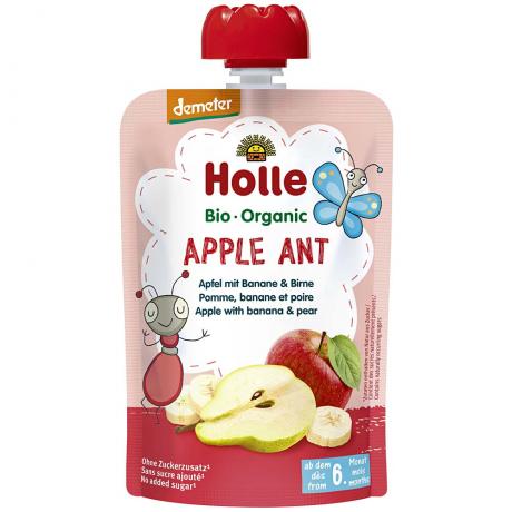 Piure “Apple ant”, cu mar, banana si para, Demeter, ECO, 100 g, - Holle