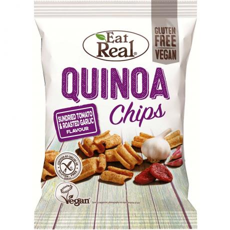 Chipsuri din quinoa, cu rosii uscate si usturoi copt, fara gluten, 80 g, - Eat Real