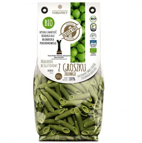 Penne din mazare, fara gluten, ECO, 250 g, - Fabijanscy