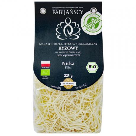 Paste filini din orez, fara gluten, ECO, 225 g, - Fabijanscy