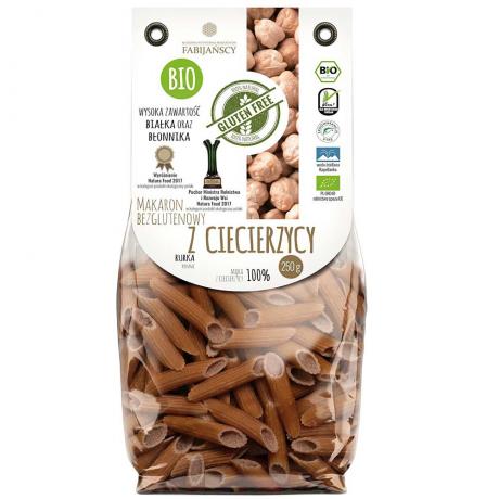 Penne din naut, fara gluten, ECO, 250 g, - Fabijanscy