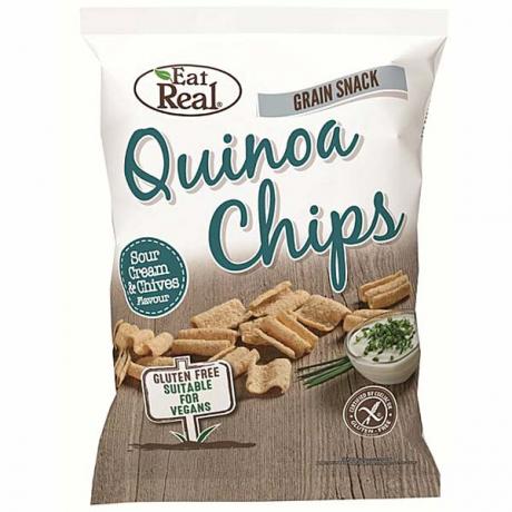 Chipsuri din quinoa, cu aroma de smantana si arpagic, fara gluten, 80 g, - Eat Real