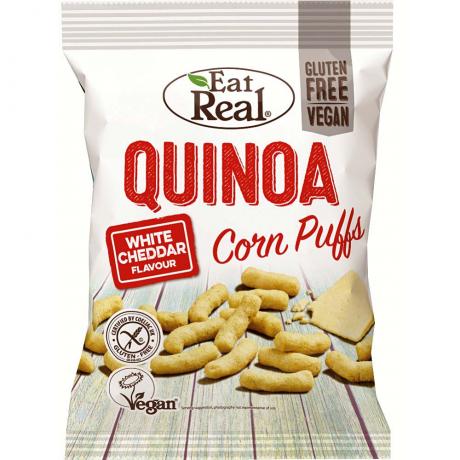 Pufuleti din porumb si quinoa cu aroma de cheddar alb, fara gluten, 113 g, - Eat Real