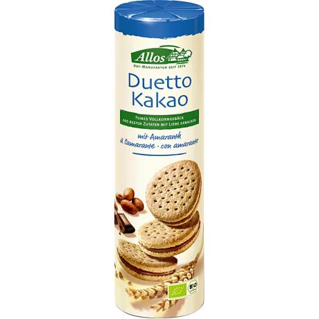 Duetto – Biscuiti sandwich, cu crema de cacao, ECO, 330 g, - Allos