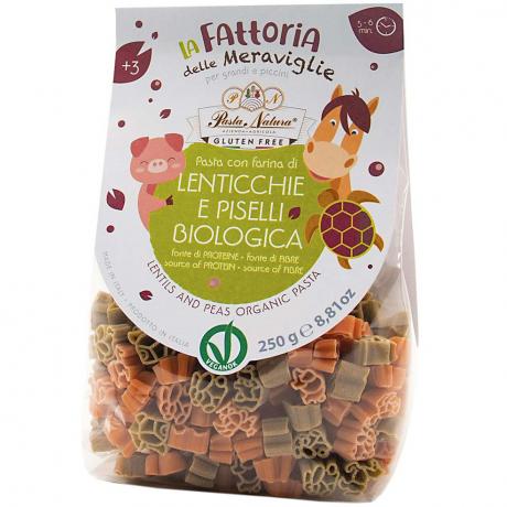 Paste Animalute, din linte rosie si mazare, ECO, 250 g, - Pasta Natura