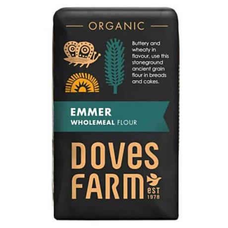 Faina integrala de grau Emmer, ECO, 1 kg, - Doves Farm