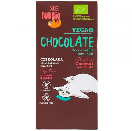 Ciocolata vegana cu cocos, ECO, 80 g, - Super Fudgio