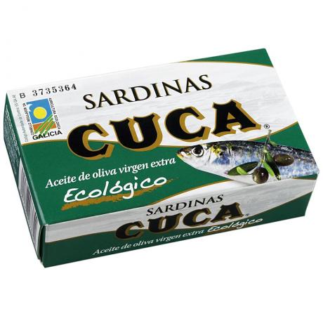 Sardine in ulei de masline eco, extra virgin, 120 g - Cuca