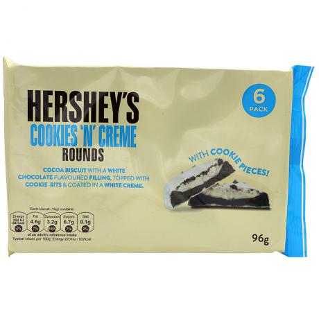 Biscuiti rotunzi Cookies ‘N’ Creme 96 g - Hershey’s