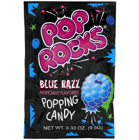 Bomboane pocnitoare cu aroma de zmeura (BLUE RAZZ) 9.5 g - Pop Rocks