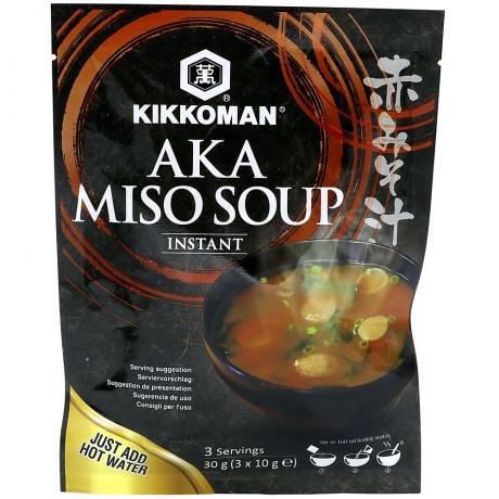 Supa instant Aka Miso (miso rosu) 30 g (3 x 10 g) - Kikkoman