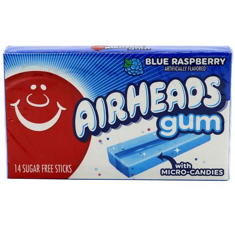 Guma cu aroma de zmeura albastra, fara zahar, cu indulcitori, 35 g (14 buc) - Airheads