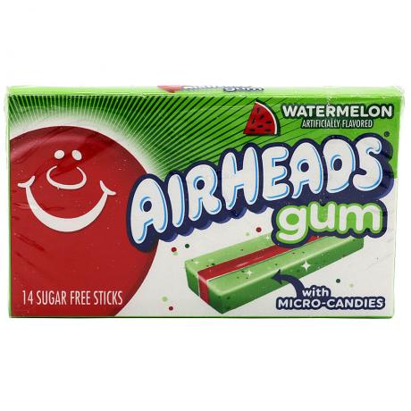 Guma cu aroma de pepene rosu, fara zahar, cu indulcitori, 35 g (14 buc) - Airheads