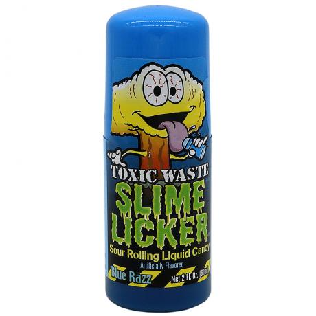 Slime Licker – Roller cu bomboana lichida, acrisoara, cu aroma de zmeura albastra 60 ml - Toxic Waste