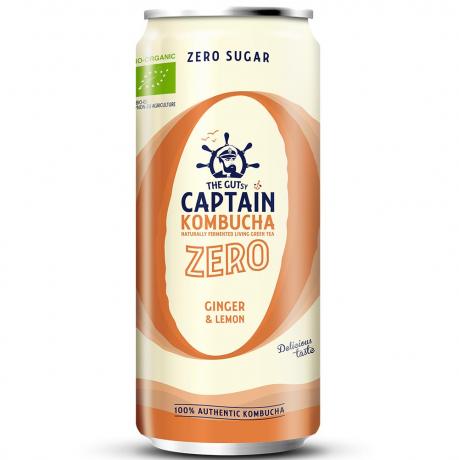 Kombucha Zero, ghimbir si lamaie, ECO, 250 ml - The Gutsy Captain Kombucha