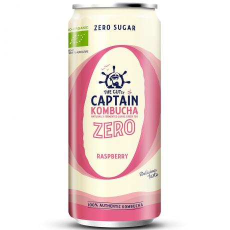 Kombucha Zero, zmeura, ECO, 250 ml - The Gutsy Captain Kombucha