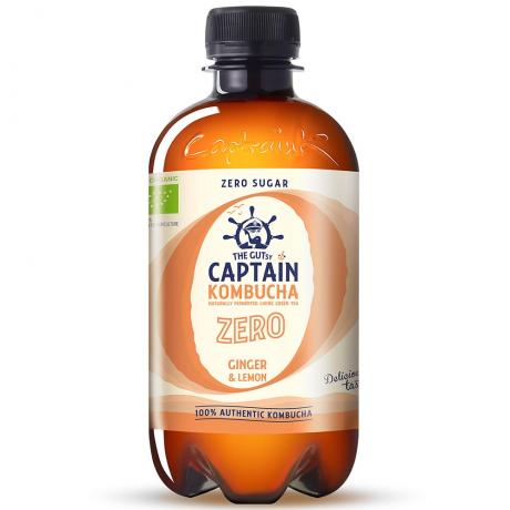 Kombucha Zero, ghimbir si lamaie, ECO, 400 ml - The Gutsy Captain Kombucha