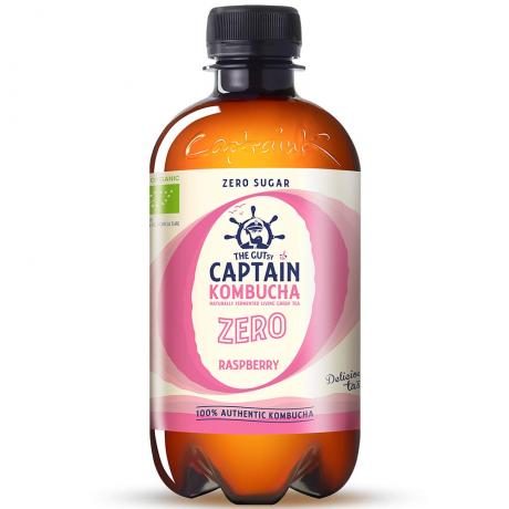 Kombucha Zero, zmeura, ECO, 400 ml - The Gutsy Captain Kombucha