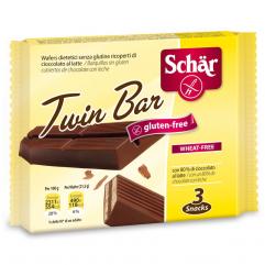 Twin Bar - Napolitane crocante acoperite cu ciocolata cu lapte 64,5 g (3 x 21,5 g)