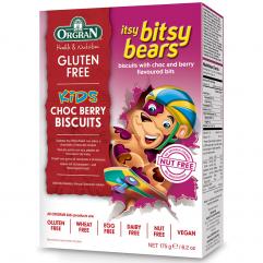 Biscuiti ursuleti Itsy Bitsy cu aroma de ciocolata si fructe de padure 175 g