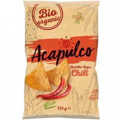 Tortilla chips cu aroma de chili, ECO, 125 g